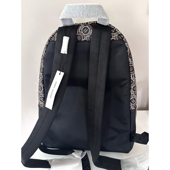 $350 New Marc Jacobs Logo Signet Shoulder Backpack Bookbag Unisex Authentic - Picture 3 of 4